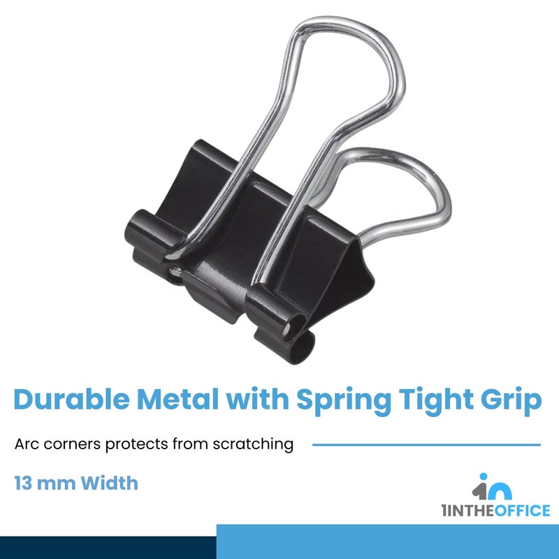 1InTheOffice Micro Binder Clips  Paper Clamps Micro Size  Black  ""100 Clips"" - Image 5